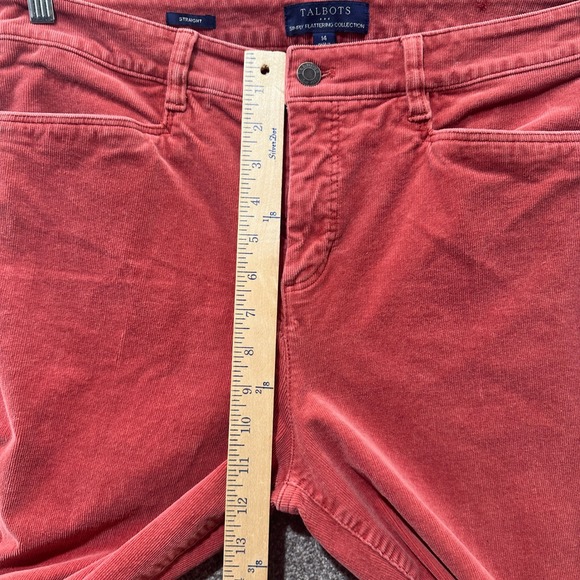 Talbots Simply Flattering Corduroy Pants Women 14 Pink High Rise Straight - Picture 5 of 12
